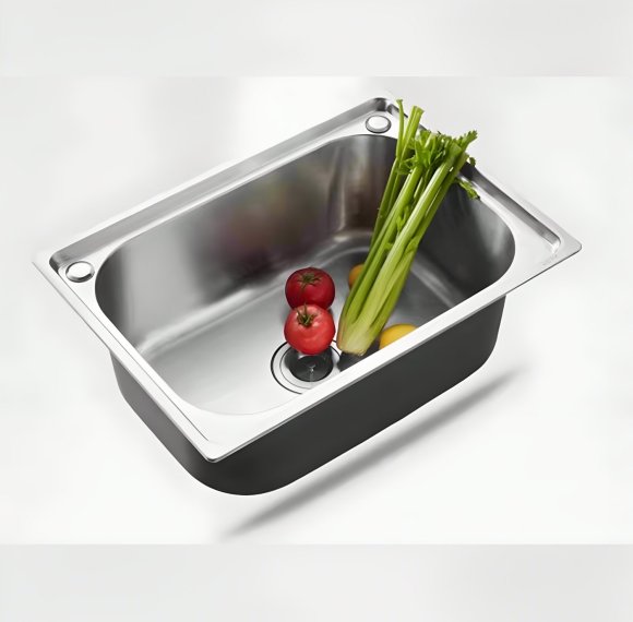Brushed Nickel Single Bowl Kitchen Sink Supplier with Deep Draw Stainless Body