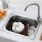 Brushed Nickel Single Bowl Kitchen Sink Supplier with Deep Draw Stainless Body