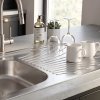 Brushed Nickel Single Bowl Kitchen Sink Supplier with Integrated Drainboard