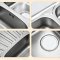 Brushed Nickel Double Bowl Kitchen Sink with Drainboard Wholesale Supplier