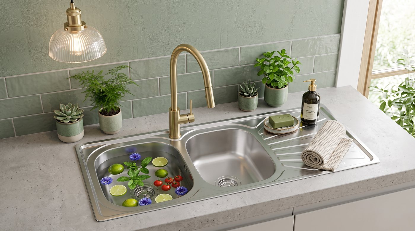 One-Piece Deep-Draw With Integrated Draining Board