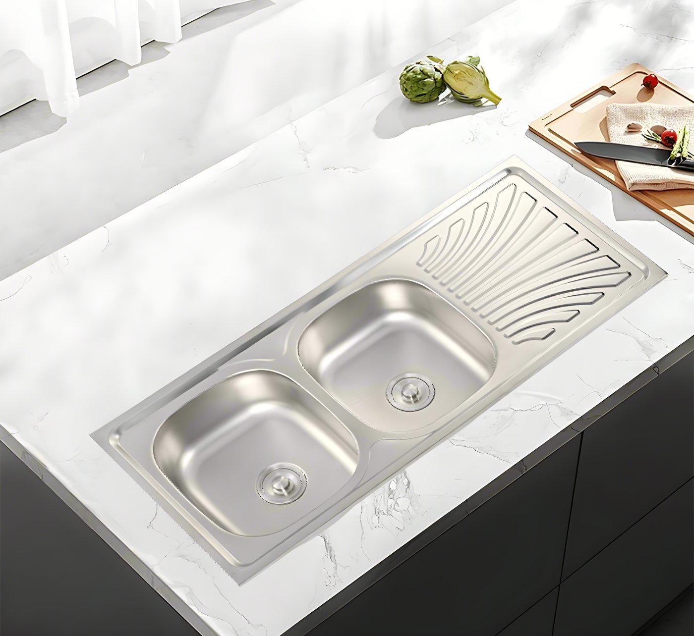 Embossed Fish-Tail Draining Zone on the Side