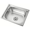 Brushed Nickel Single Bowl Kitchen Sink Supplier with Deep Draw Stainless Body