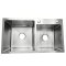 Brushed Nickel Double Bowl Kitchen Sink Supplier with 304 Stainless Steel Body