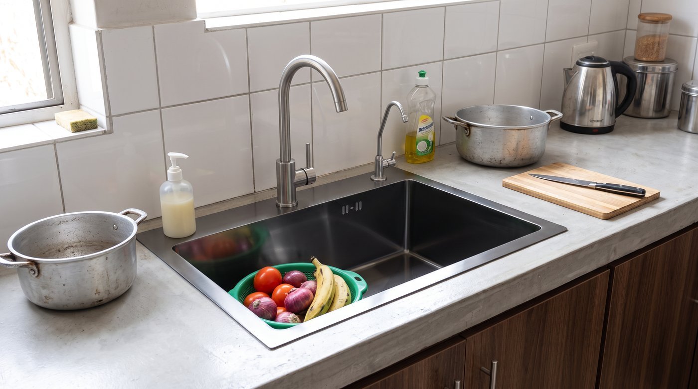Matte Black Single Bowl Kitchen Sink Supplier with Drain Kit for Compact Cabinets