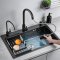 Matte Black Single Bowl Kitchen Sink Supplier with Drain Kit for Compact Cabinets