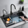 Matte Black Single Bowl Kitchen Sink Supplier with Drain Kit for Compact Cabinets
