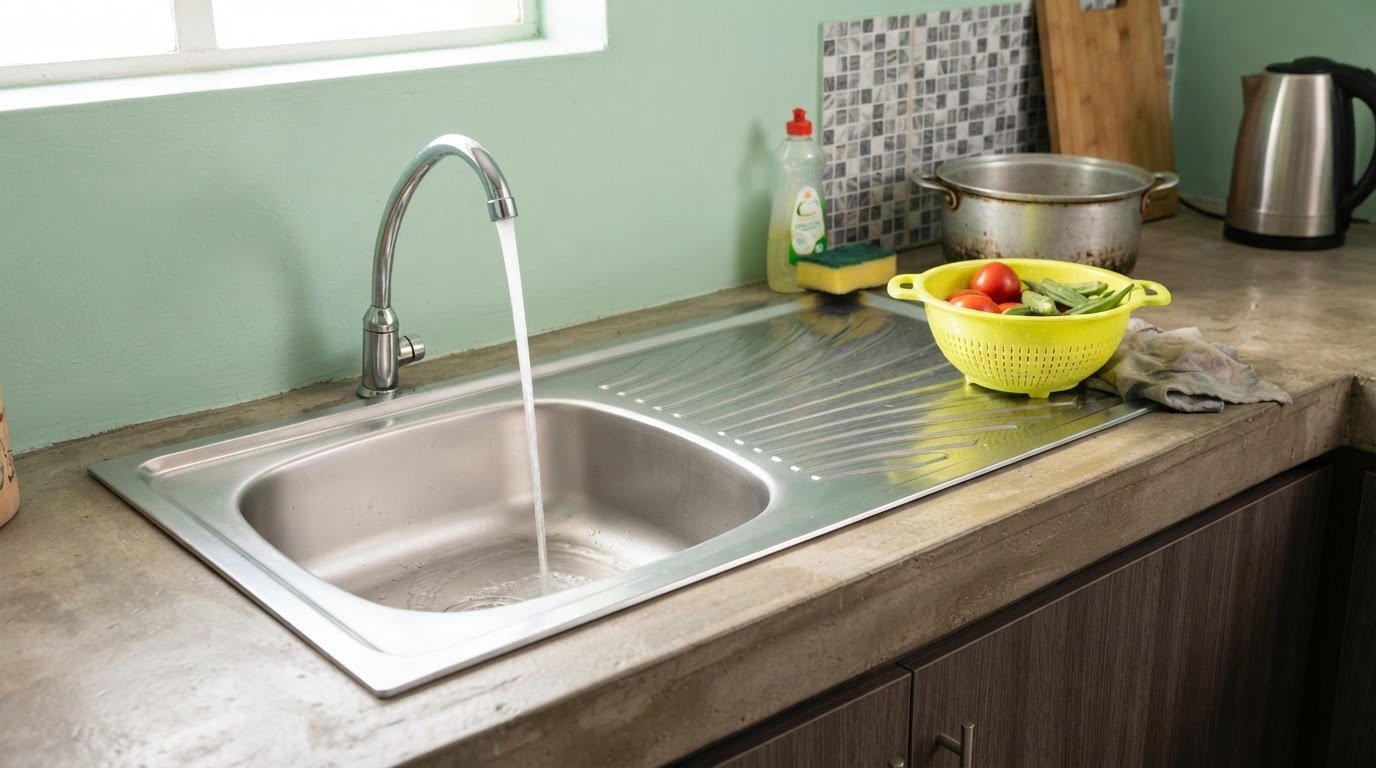 Brushed Nickel Single Bowl Kitchen Sink Supplier with Integrated Drainboard
