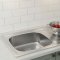 Brushed Nickel Single Bowl Kitchen Sink Supplier with Integrated Drainboard