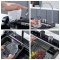 Black Luxury Smart Kitchen Sink Supplier with Waterfall and Multi Mode Water Output