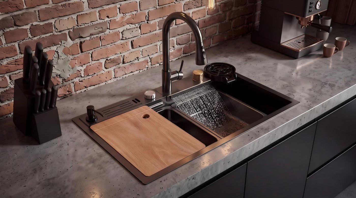 Built-In Kitchen Functions for Multi-Scene Use