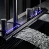 Black Luxury Smart Kitchen Sink Supplier with Waterfall and Multi Mode Water Output