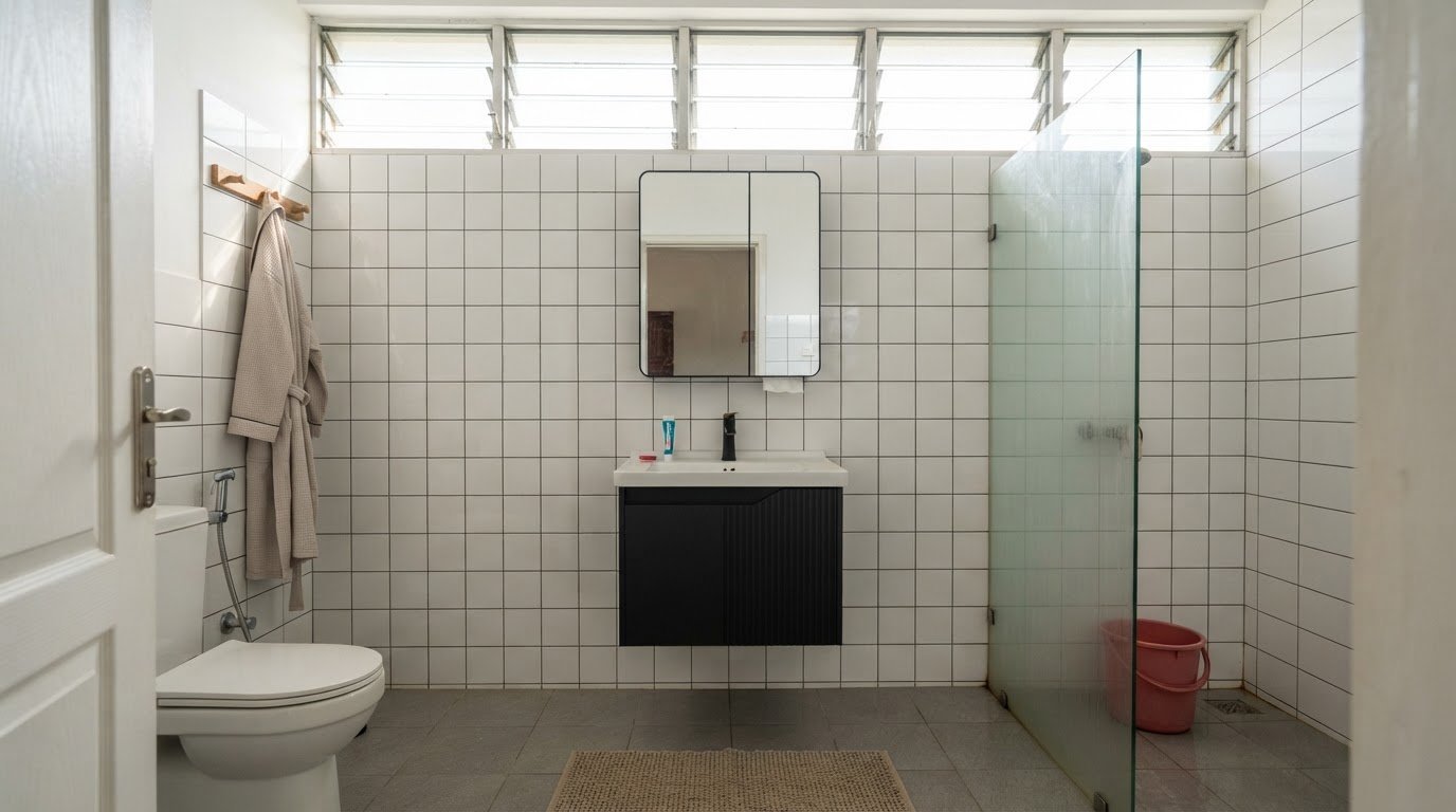 Black PVC Bathroom Vanity Cabinet Supplier with Fluted Panel and Smart Mirror