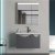 80cm Grey Stainless Steel Bathroom Vanity Cabinet Supplier with Spacious Countertop
