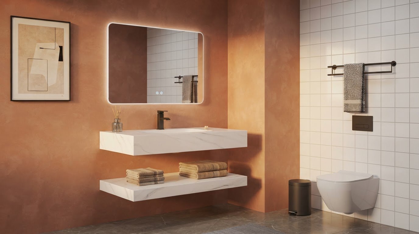 High-Gloss White Sintered Stone Surface