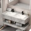 120cm Grey Sintered Stone Double Basin Bathroom Vanity Wholesale Supplier