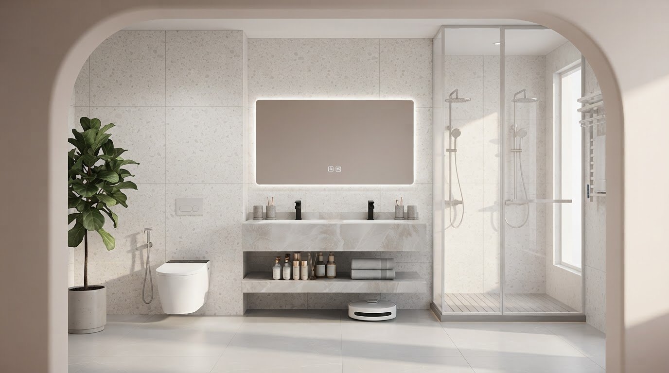Seamless Italian Grey Sintered Stone Slab
