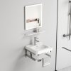 Compact Aluminum Bathroom Vanity Supplier with Stainless Frame and Towel Bar