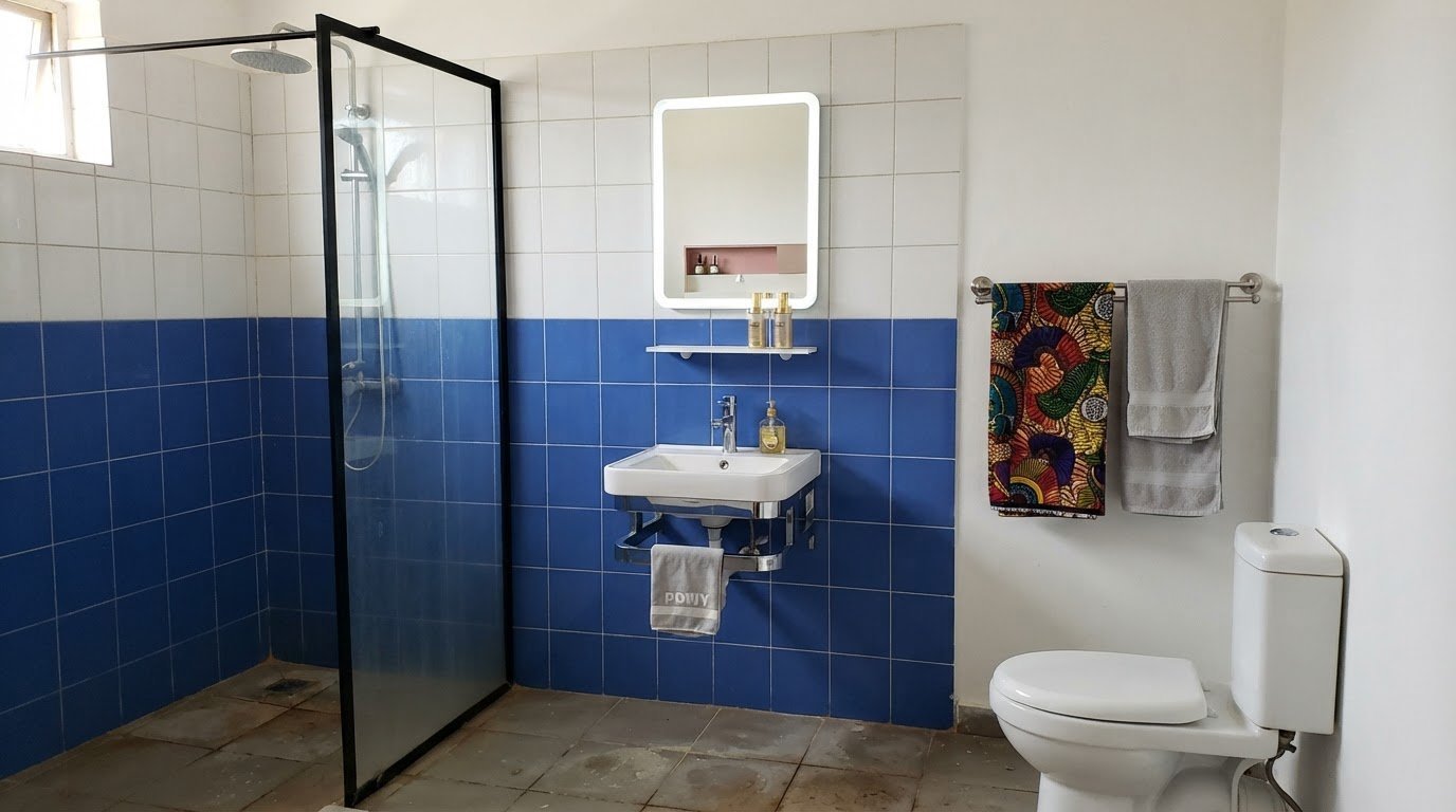 Aluminum Mirror Shelf for Wall Storage