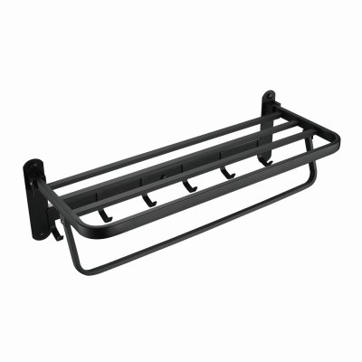 Matte Black 3-in-1 Towel Rack Supplier with Multi-Layer Storage Shelf