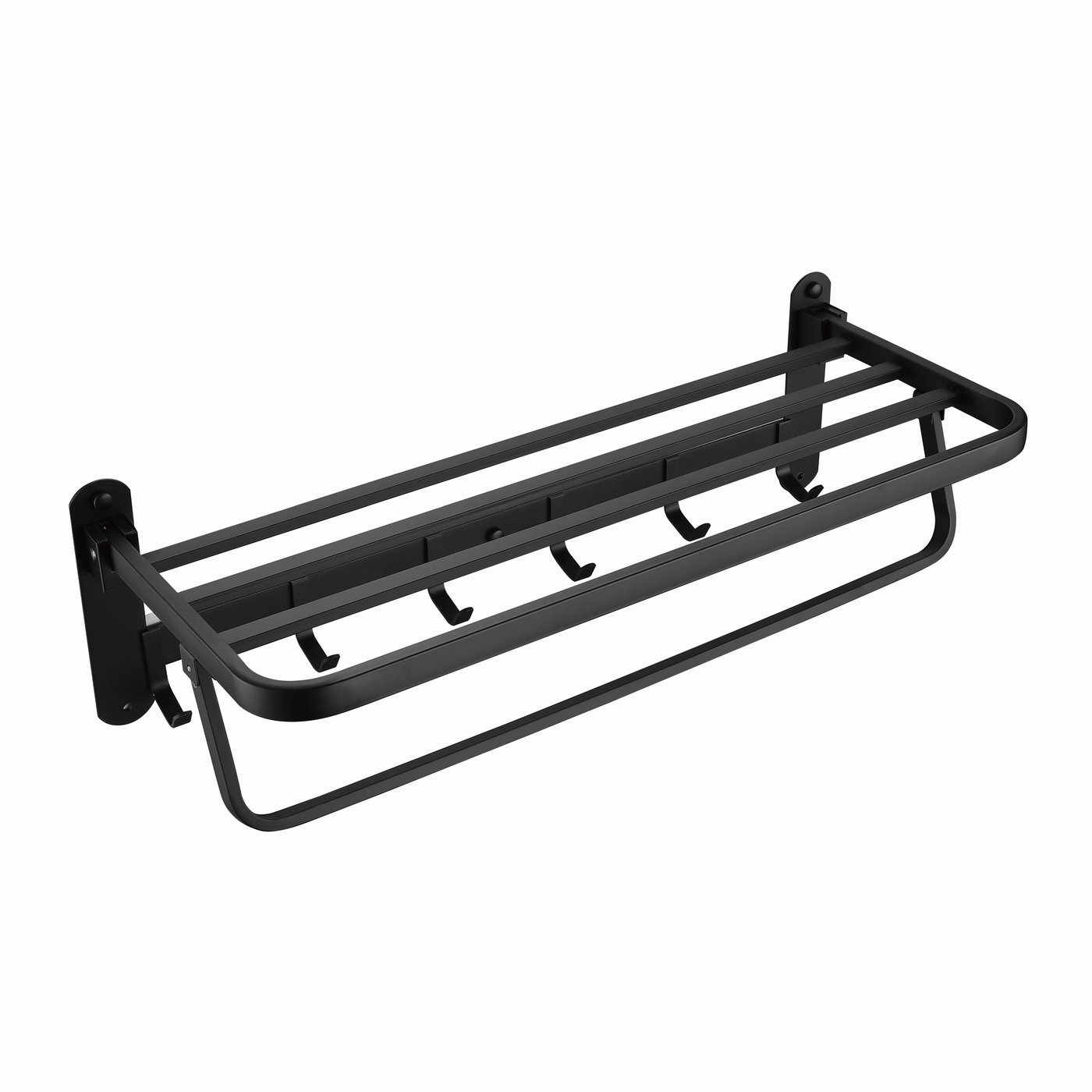 Matte Black 3-in-1 Towel Rack Supplier with Multi-Layer Storage Shelf