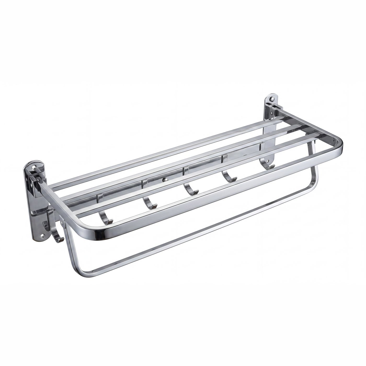 Chrome Large-Capacity Towel Rack Supplier with Multi-Bar Hanging Design