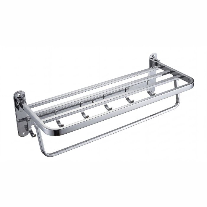 Chrome Large-Capacity Towel Rack Supplier with Multi-Bar Hanging Design