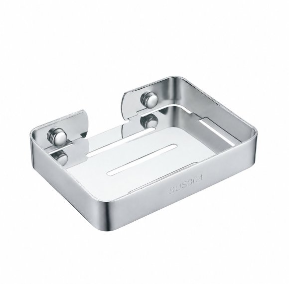 Chrome Soap Dish Supplier with Slotted Drainage for Wall Mounted Bathrooms