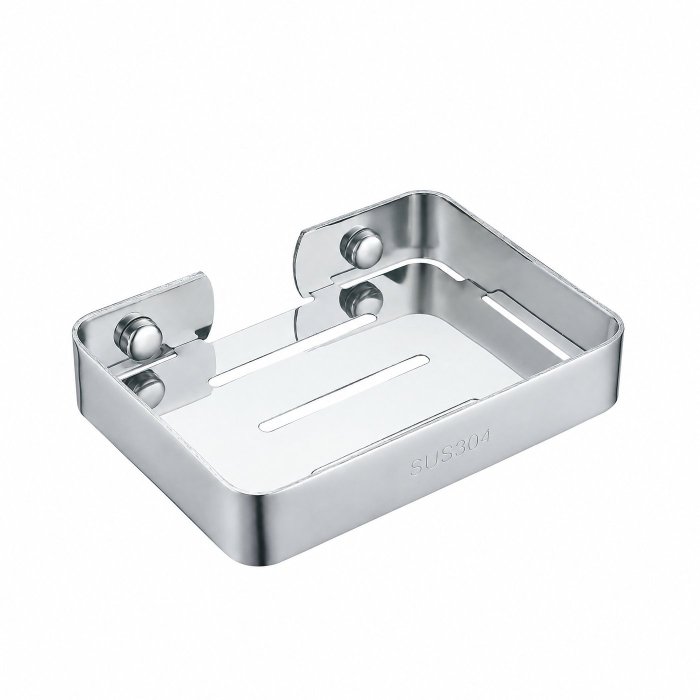Chrome Soap Dish Supplier with Slotted Drainage for Wall Mounted Bathrooms