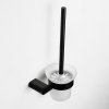 Matte Black Toilet Brush Holder Supplier with Full-Circle Ring Cage