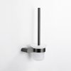 Gunmetal Grey Toilet Brush Holder Supplier with SUS304 Glass Cup
