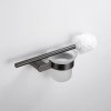 Gunmetal Grey Toilet Brush Holder Supplier with SUS304 Glass Cup