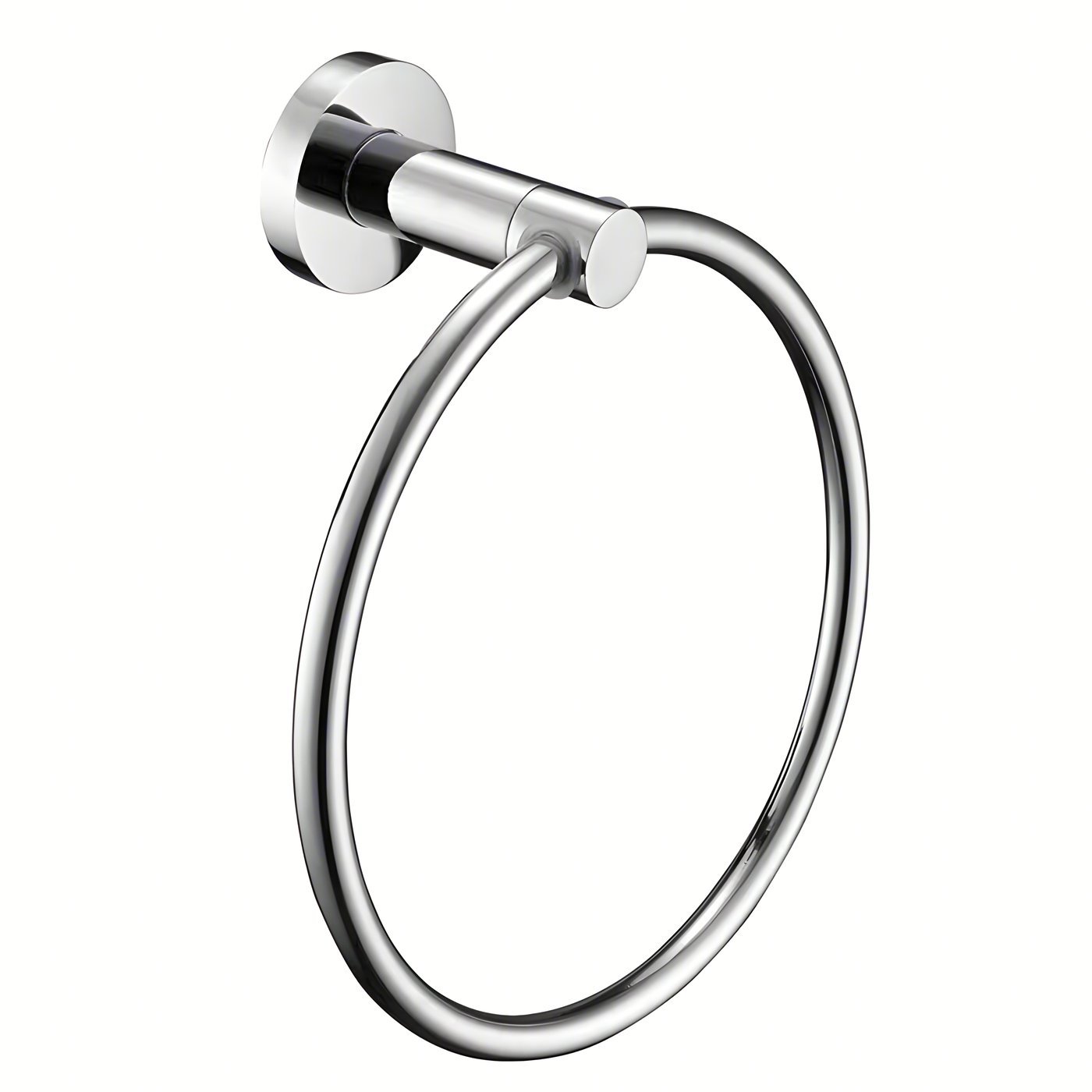 Chrome Towel Ring Supplier with 180 Degree Dampened Swing Hinge