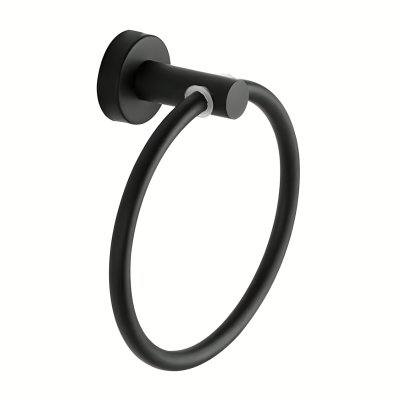 Matte Black Towel Ring Supplier with Wall Mounted Modern Design