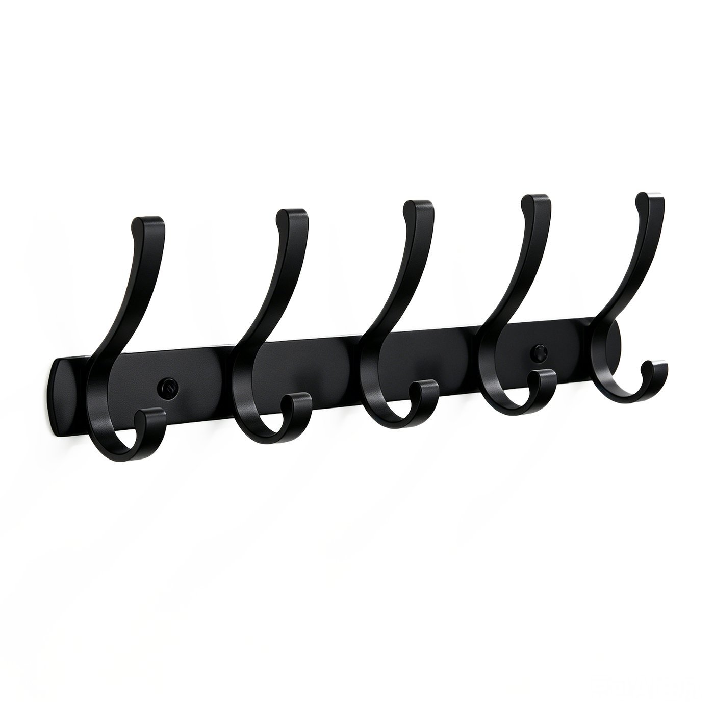 Matte Black Dual-Arm Robe Hook Supplier for Bathroom Projects