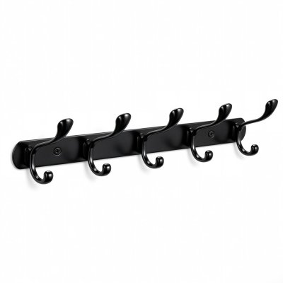 Matte Black Collar-Safe Robe Hook Supplier with Widened Top Design