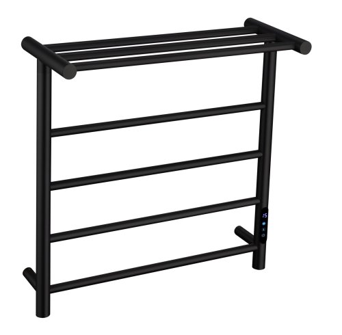 Black Electric Towel Warmer Supplier with Carbon Fiber Heating