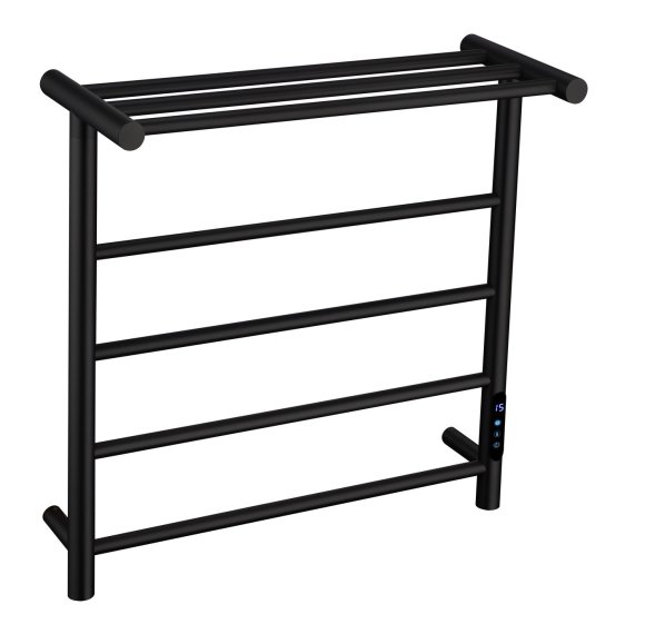 Black Electric Towel Warmer Supplier with Carbon Fiber Heating