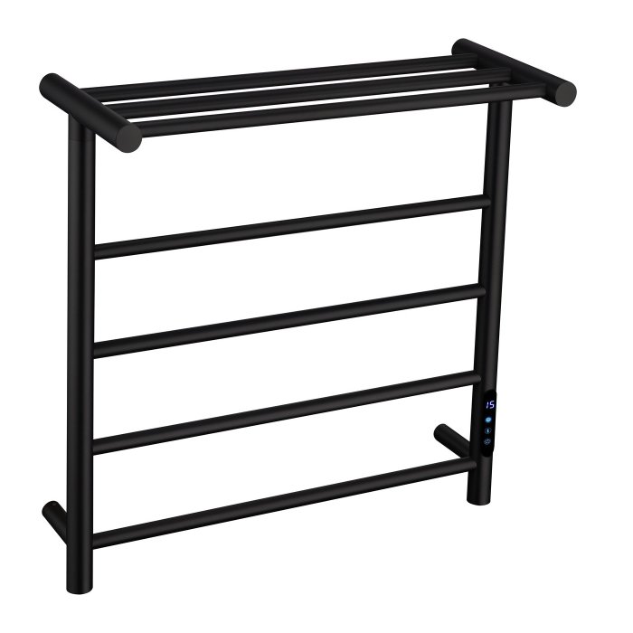 Black Electric Towel Warmer Supplier with Carbon Fiber Heating