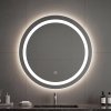 60cm Round LED Bathroom Mirror Supplier with Dual Ring Light and Touch Dimming