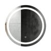 60cm Round LED Bathroom Mirror Supplier with Dual Ring Light and Touch Dimming