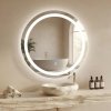 60cm Round LED Bathroom Mirror Supplier with Dual Ring Light and Touch Dimming