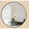 50cm Round Black Bathroom Wall Mirror Supplier with Shatterproof Glass