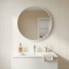 50cm White Round Bathroom Wall Mirror Supplier with Anti-Yellowing Frame