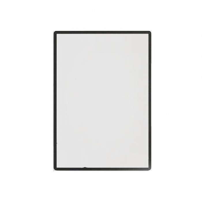 50x70cm Black Bathroom Wall Mirror Supplier with Water-Resistant Plastic Frame