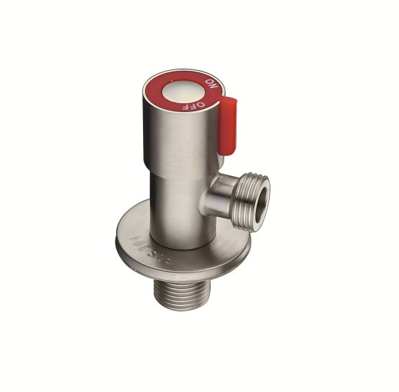 Brushed Nickel Angle Valve Supplier with Quarter Turn Brass Core for Bathrooms