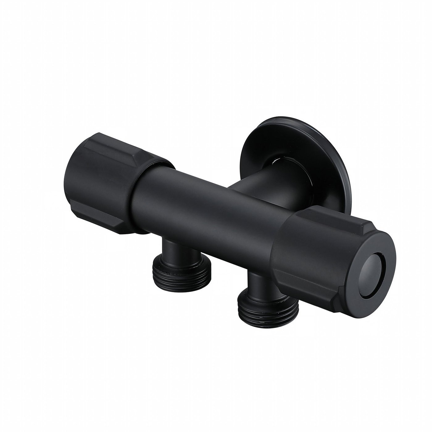 Matte Black Dual Outlet Angle Valve Supplier with Diverter Function