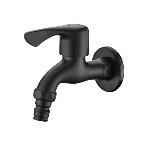 Matte Black Laundry Water Tap Supplier with Quick Connect for Washing Machines