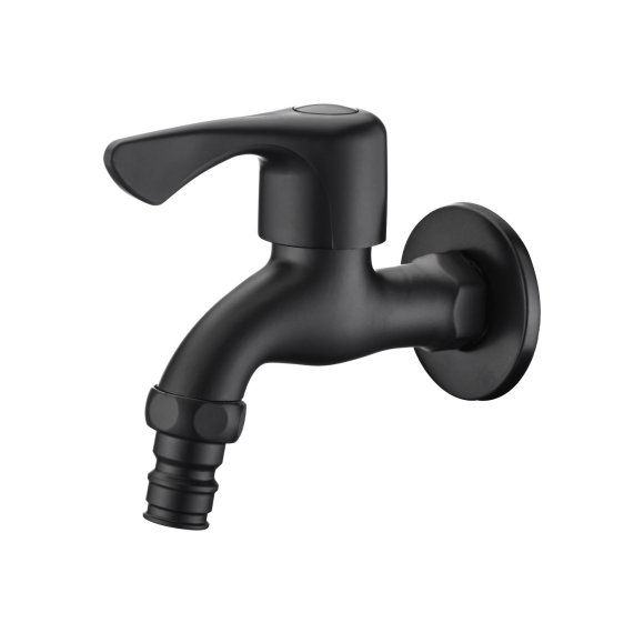 Matte Black Laundry Water Tap Supplier with Quick Connect for Washing Machines