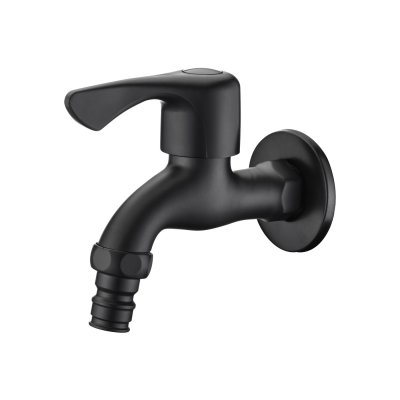 Matte Black Laundry Water Tap Supplier with Quick Connect for Washing Machines